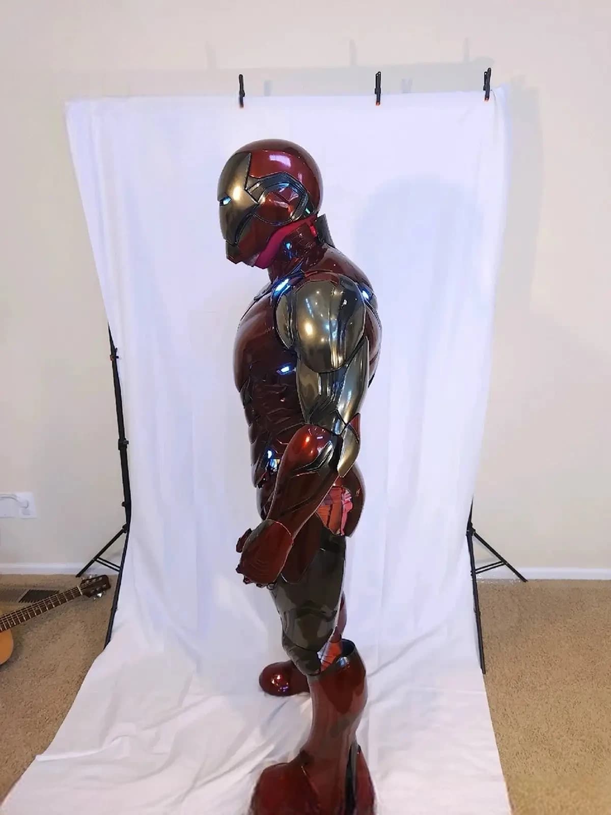 Iron Man Cosplay Suit 3D Printed with Metallic finish