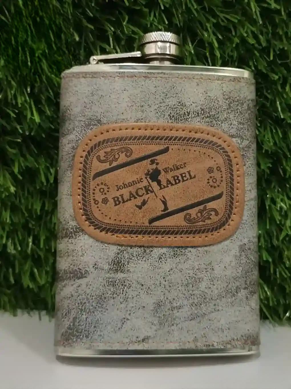 Rustic Elegance Johnnie Walker Black Label Hip Flask