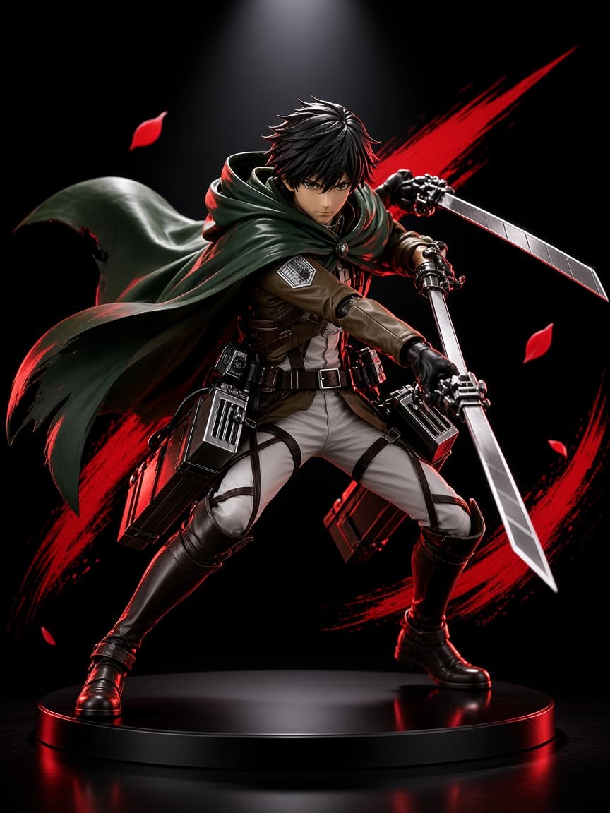 Attack on Titan Eren Yeager Figma Action Figure – Articulated Collectible with 3D Maneuver Gear & Blades