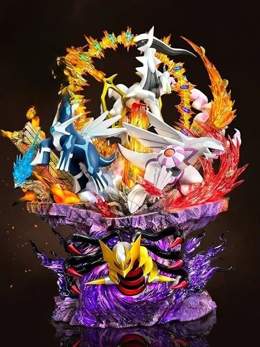 Pokemon Legendary Gods Battle PVC Statue – Arceus, Dialga, Palkia & Giratina Collector Figure